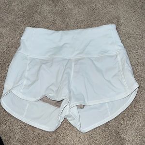 White Speed Up High Rise HR Shorts